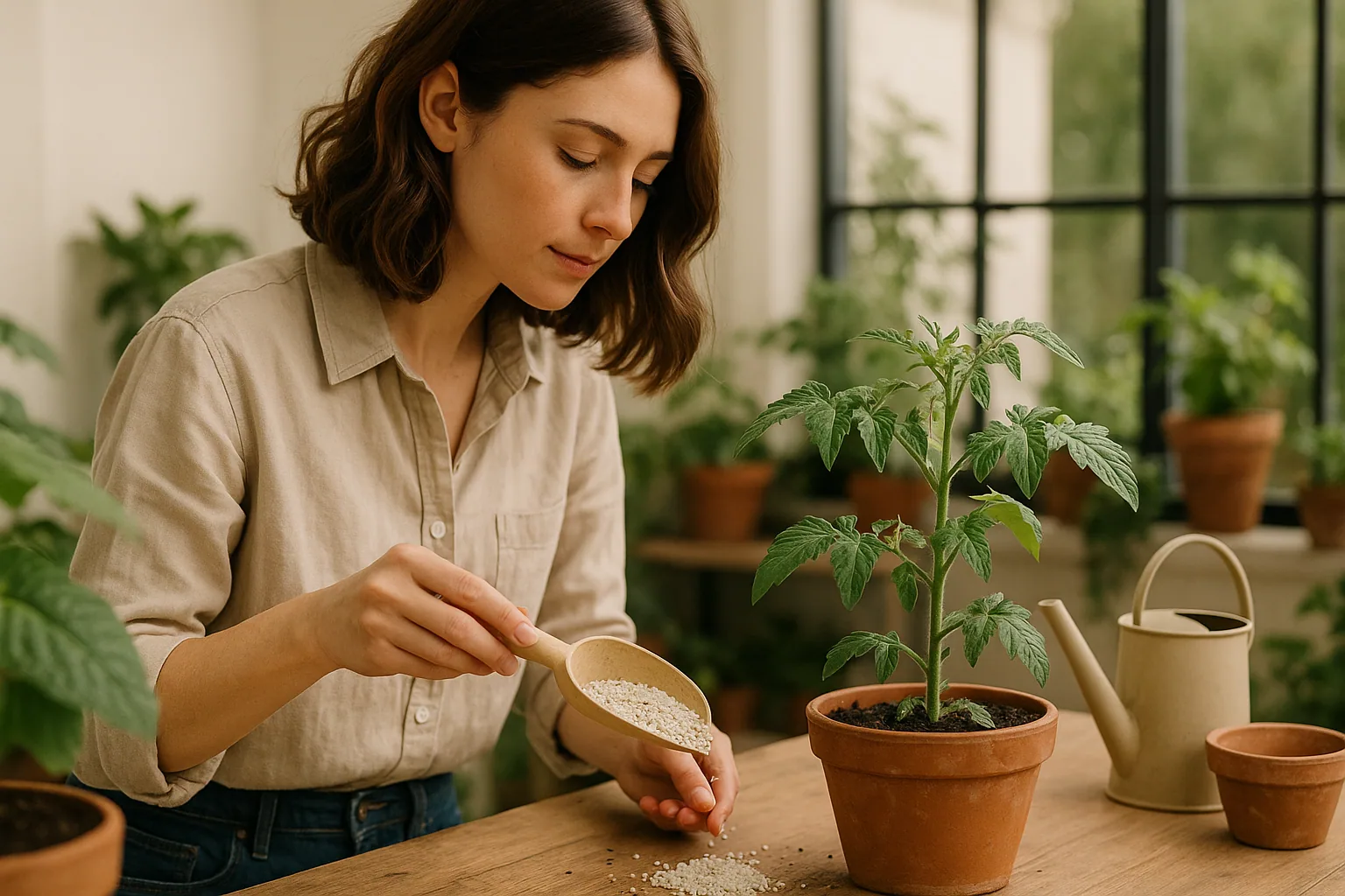 Root Genie Smart Garden Fertilizing System in action