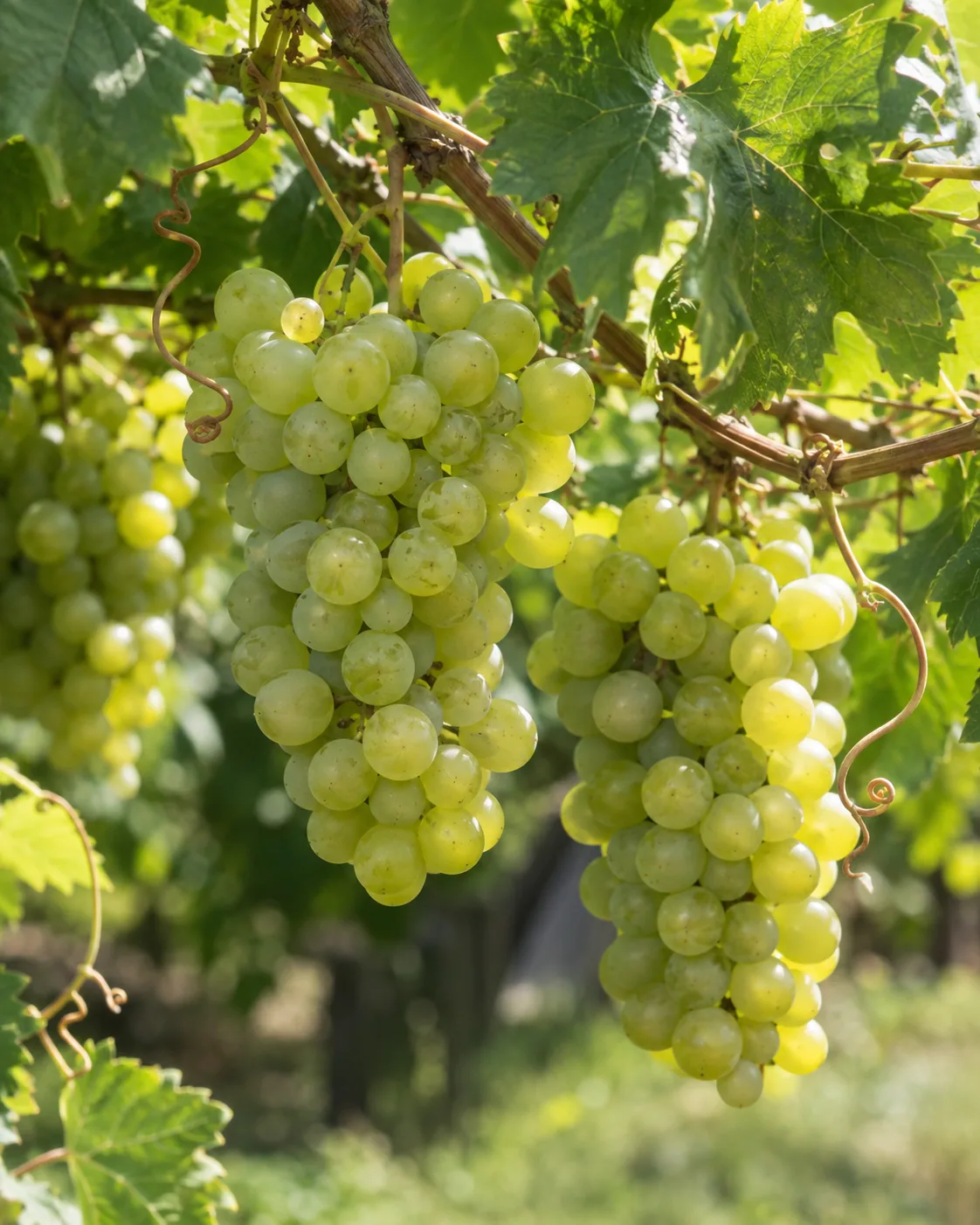 Pruned Niagara grape vines